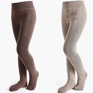 Girls 2 piece fleeced lined footed leggings